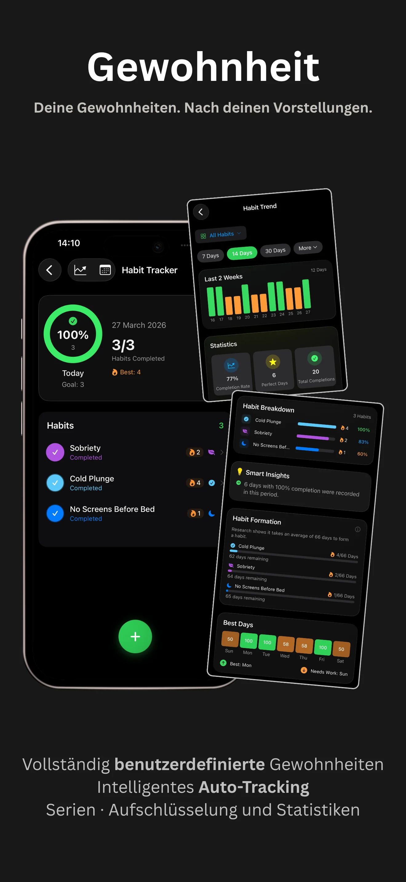 Disciplines app - Habit streaks