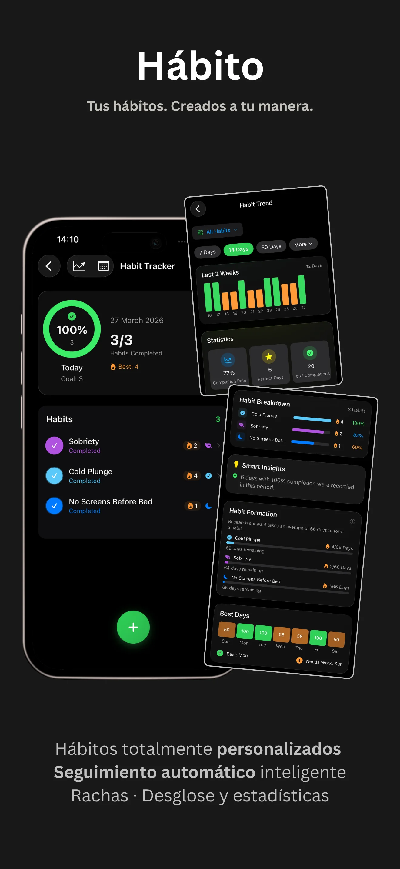 Disciplines app - Habit streaks