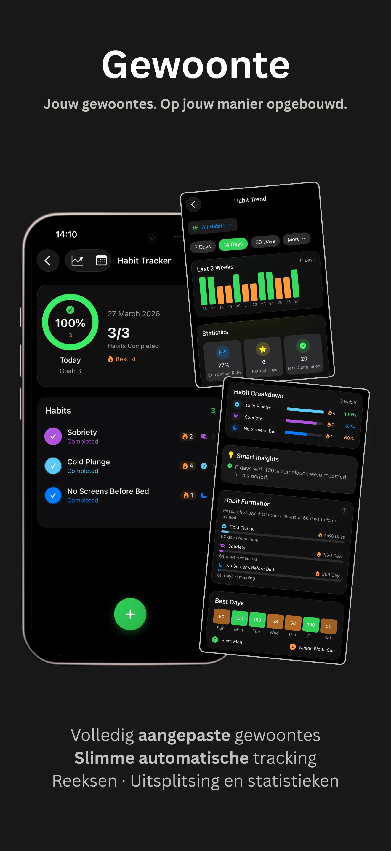 Disciplines app - Habit streaks